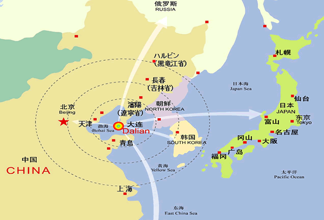 中国 遼寧省大連市 地図